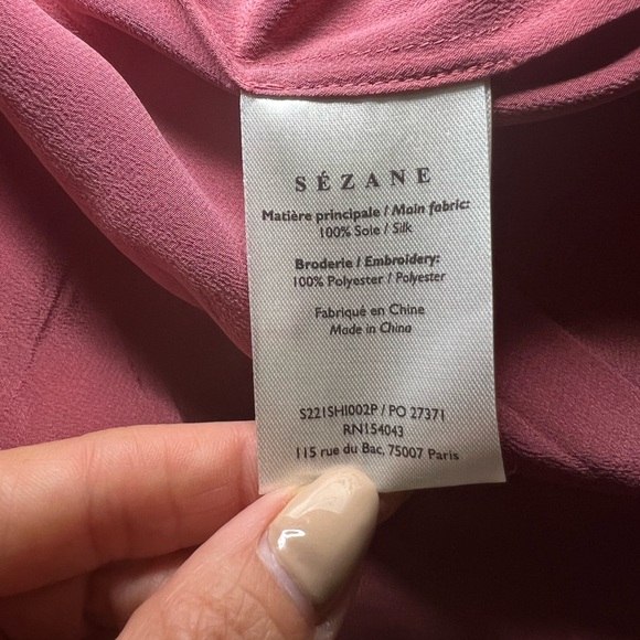 Sezane Chlo Shirt, Rosewood, US 4/FR 36 - Picture 15 of 16
